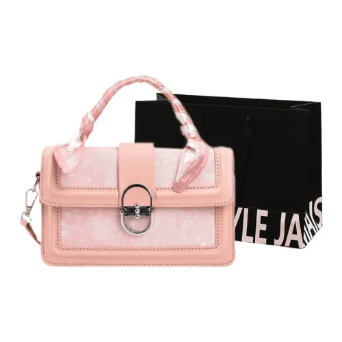 Cwatcun PU Portable Crossbody Women's Shoulder Bag Regular Women's Gray/Pink