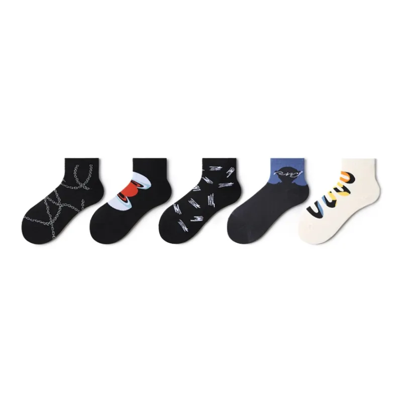 Primeet Mid Calf Socks Men's 5 Pack-17