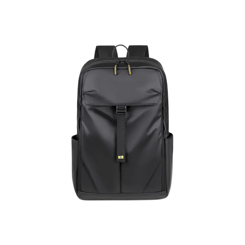 Old Man's Head Synthetic Leather Backpack Regular Men's Black-1
