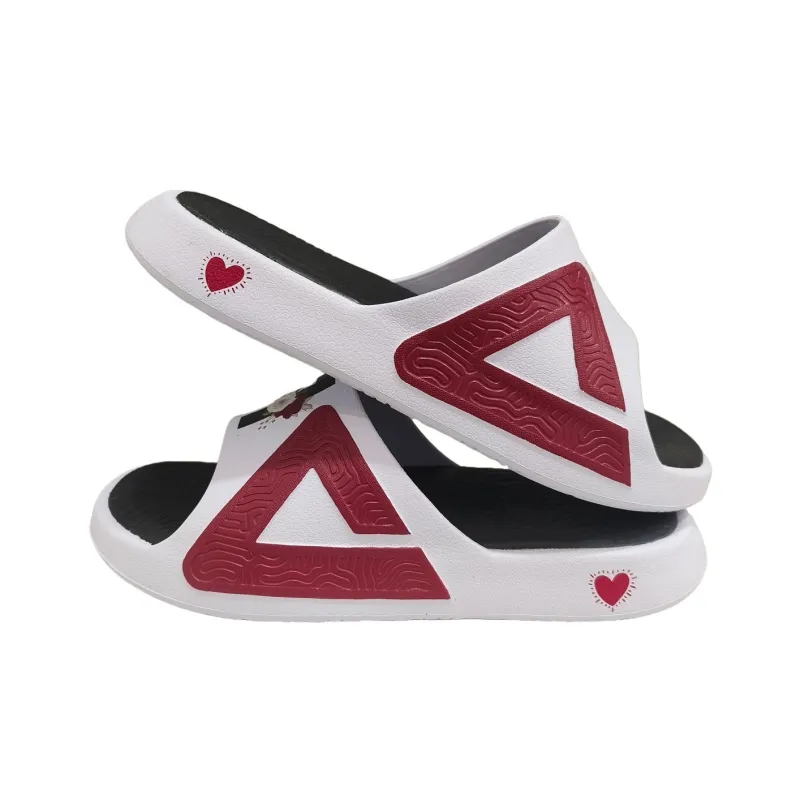 PEAK State Pole Slip-Resistant Odor-Resistant Abrasion-Resistant Slide Slippers Women's White Red Black-4