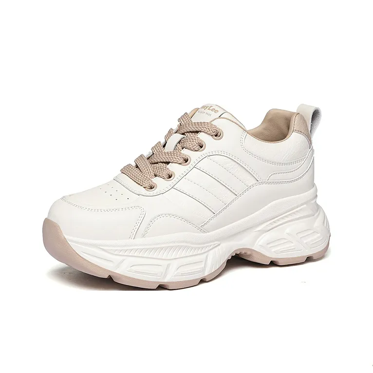 Golden Silk Rabbit Anti-Slip And Wear-Resistant Height Increasing Low-Top Chunky Sneakers Women's-7