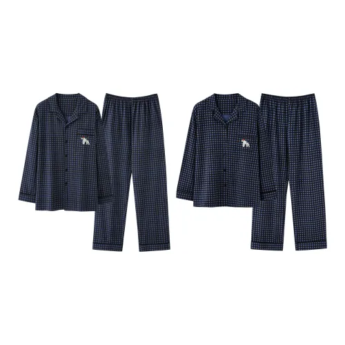 WANANNI Pajama Set Unisex Navy Blue
