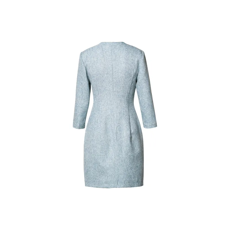 ROEYSHOUSE Long Sleeved Dress Women's Light Blue-1