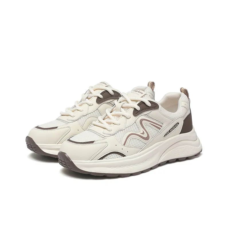 Golden Silk Rabbit Height Increasing Wear-Resistant Slip-Resistant Low-Top Chunky Sneakers Women's-5