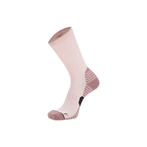 HOKA ONE ONE LIFESTYLE ATHLETIC CREW SOCK Mid Calf Socks Unisex 1 Pack Pearl Pink