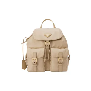 PRADA Re Edition Recycled Nylon Backpack Small Size Women's Desert