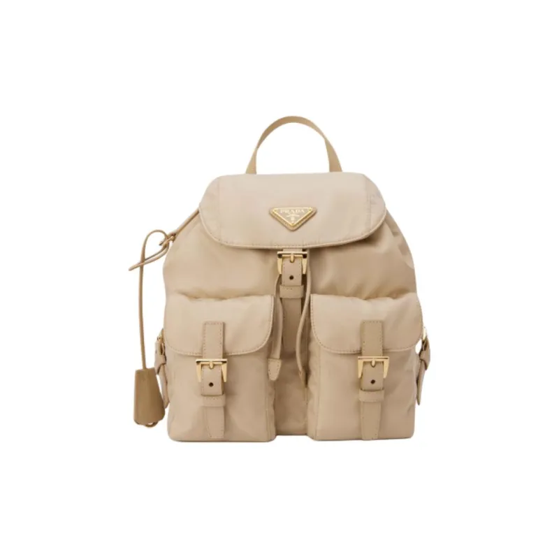 PRADA Re Edition Recycled Nylon Backpack Small Size Women's Desert-0