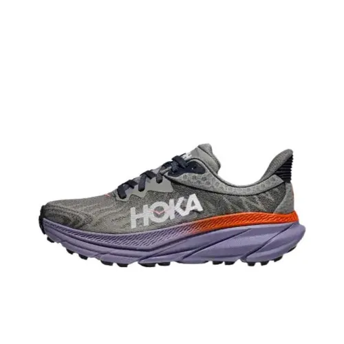 HOKA ONE ONE Challenger 7 Abrasion Resistant Low Top Running Shoes Women's Gray