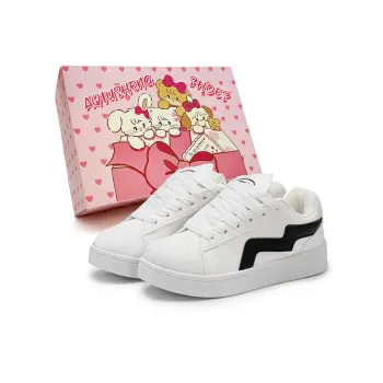 AQIUSHENG Cool Trendy, Fashion Versatile Low Top Skateboard Shoes Women's Box Included