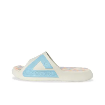 PEAK Tai Ji1.0 EVA Quiet Slip Resistant Abrasion Resistant Slide Slippers Unisex Mint Blue White