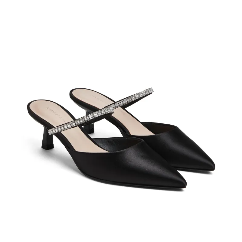 CHARLES&KEITH Composite Sole Closed Toe Slippers 6cm Women's-12