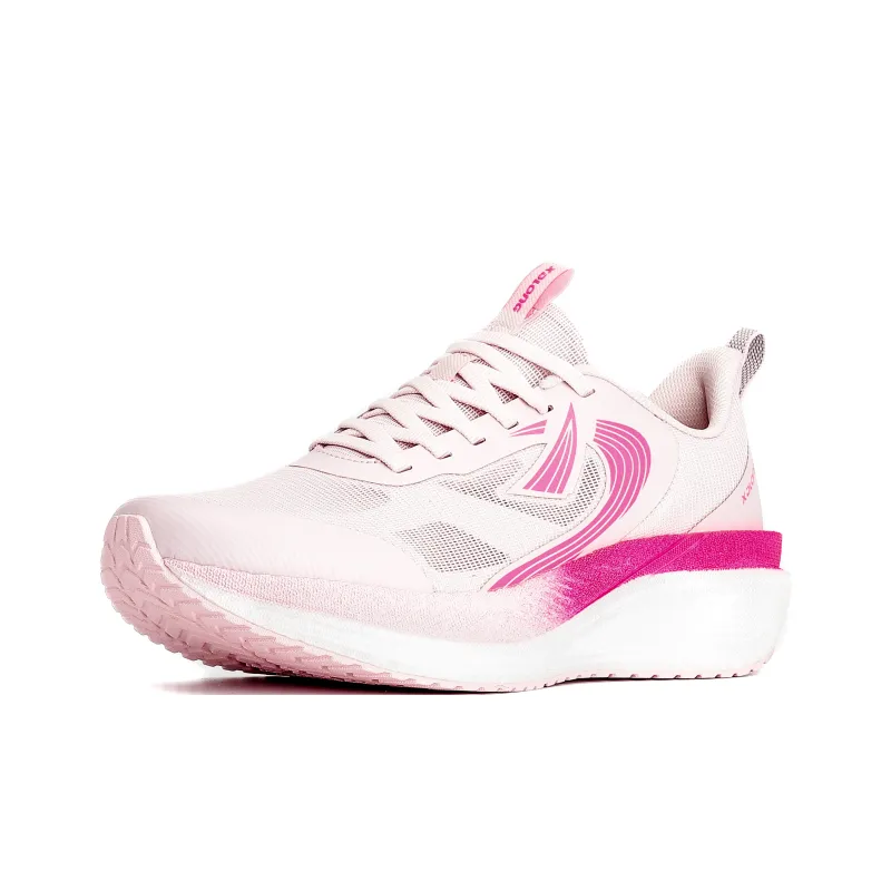 XIDELONG Slip Resistant Full Coverage Breathable Low Top Carbon Plate Sprint Running Shoes Women's Peach Pink-1