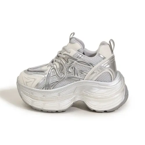 Milan Love Song Cushioned Wear Resistant Breathable Low Top Chunky Sneakers Women's