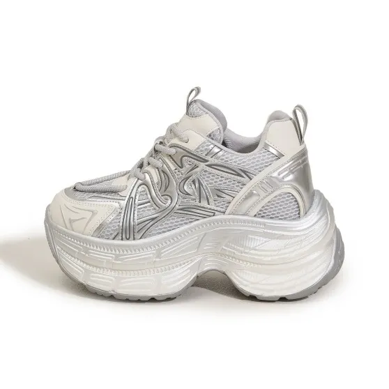 Milan Love Song Cushioned Wear Resistant Breathable Low Top Chunky Sneakers Women's-0