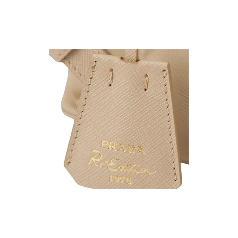PRADA Re Edition Recycled Nylon Backpack Small Size Women's Desert-6