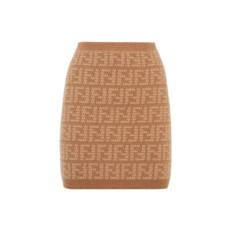 FENDI Ff Motif Knitted Mini Skirt-1