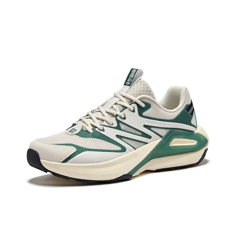 Erke Durable Breathable Low Top Casual Shoes Men's Pale Wild Gray Green-2