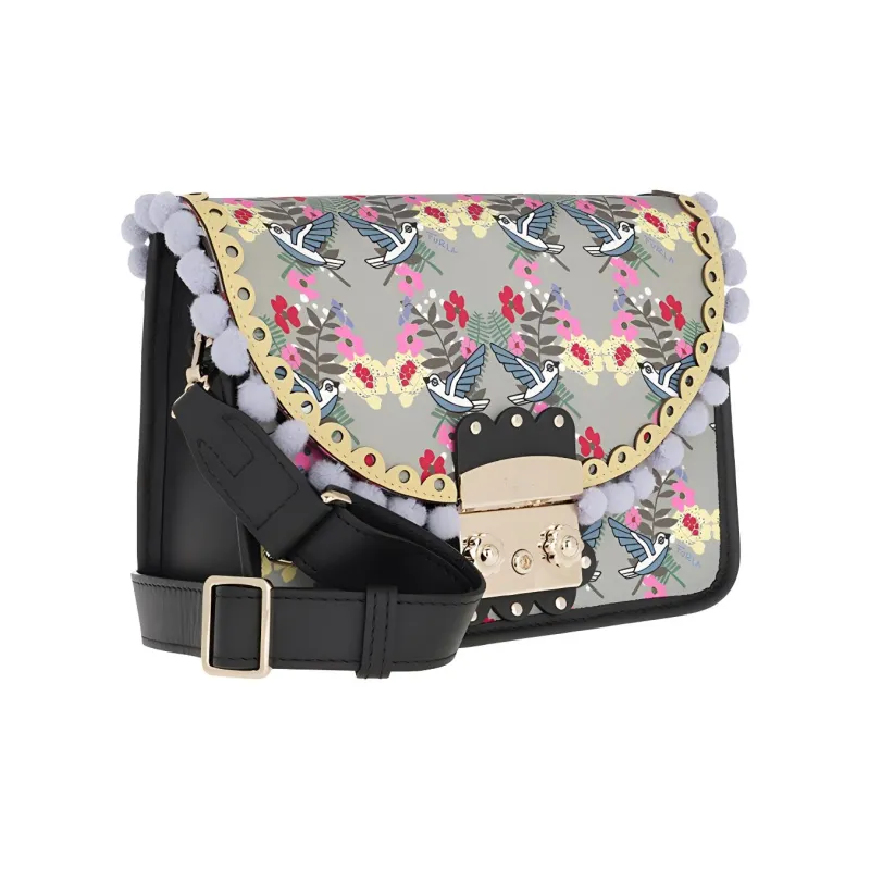 Furla Metropolis Collection Leather Small Square Bag Shoulder Bag Crossbody Bag Small Size Women's Multicolor-1
