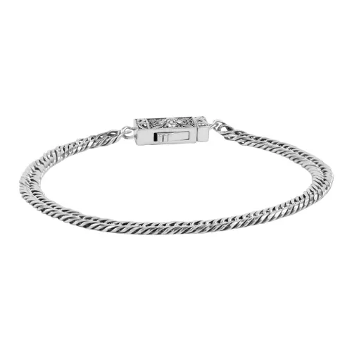 Silver Bangle With Heart Charm