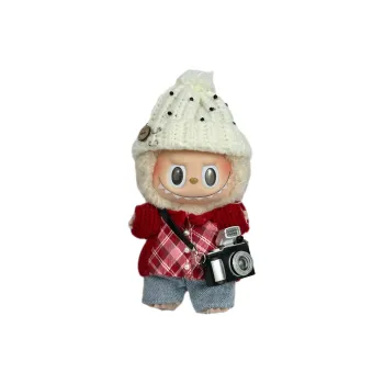 [Dress Up Doll] POP MART LABUBU THE MONSTERS Heartbeat Macaron Vinyl Face Photographer Hang Tag Box 17cm