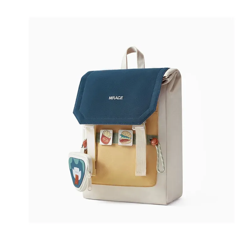 MR.ACE HOMME Fabric Backpack Unisex Dusk Blue-1