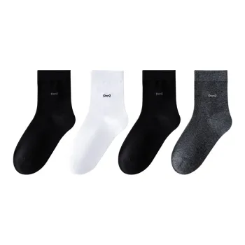 MIIOW Mid Calf Socks Unisex 4 Pack