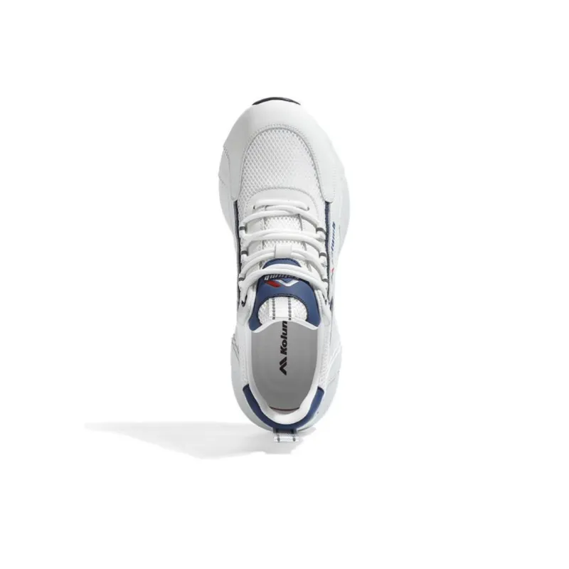 Kolumb Anti Slip And Wear Resistant Water Resistant Low Top Casual Shoes Men's White Blue-3