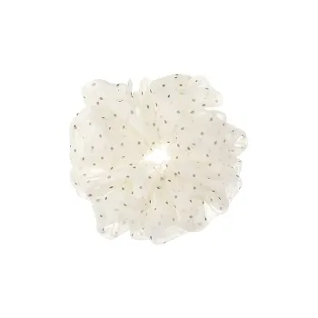 Peach Tea French Gentle Polka Dot Hair Tie Women's