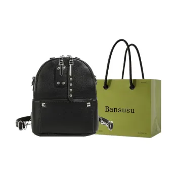 Bansusu PU Backpack Regular Women's Ecru/Pink/Black