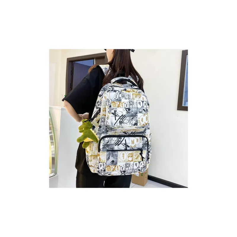 Venerable Brahma Nylon Backpack Regular Unisex Black/Red/Yellow/Green-1