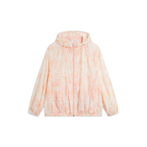 LiNing Sports Fashion Collection Sun Protection Clothing Women's Orange Pink All Over Print