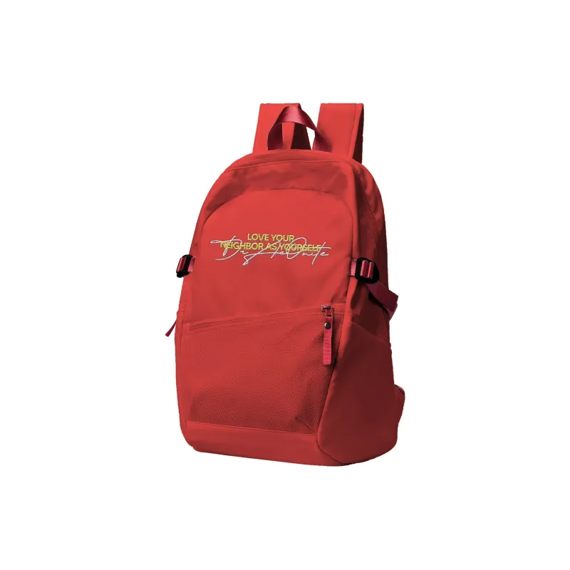 DRACONITE Polyester Student Backpack With 15.6 Inch Laptop Compartment Unisex Red-1