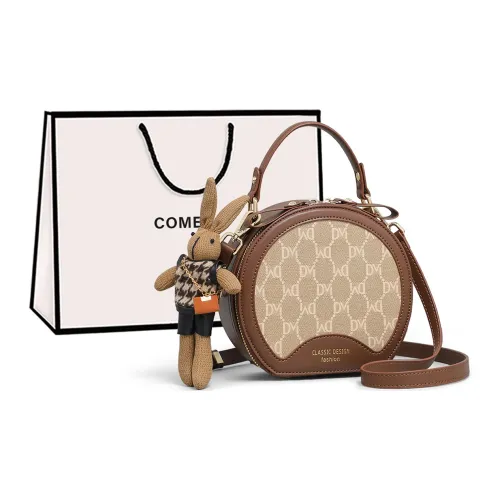 COMELY Synthetic Leather Shoulder Bag Crossbody Bag Handbags Regular Women's Coffee