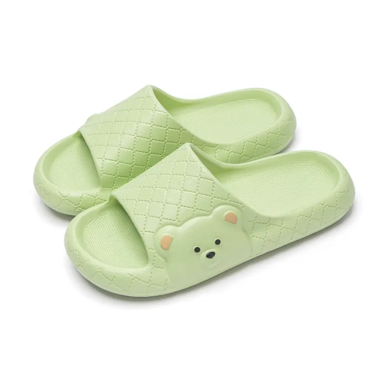 Soft Soft And Cute Round Tip Bear Slippers Summer Home Squashy And Bouncy Feeling Slippers-17