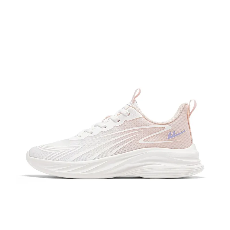 Warrior Cushioning Lightweight Breathable Quick Dry Low Top Running Shoes Women's Pink White-1