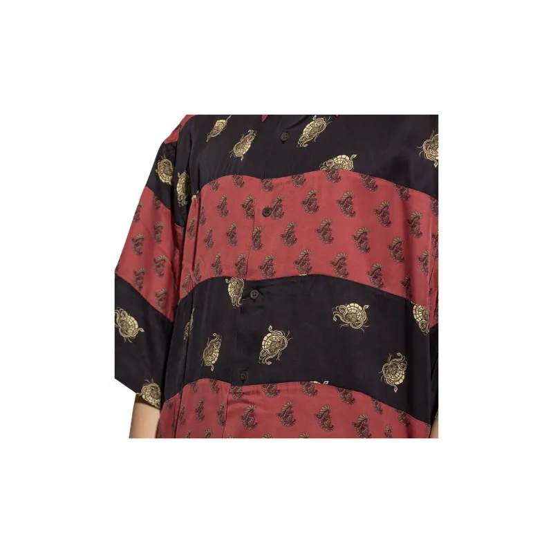DRIES VAN NOTEN Graphic Printed Striped Shirt-4
