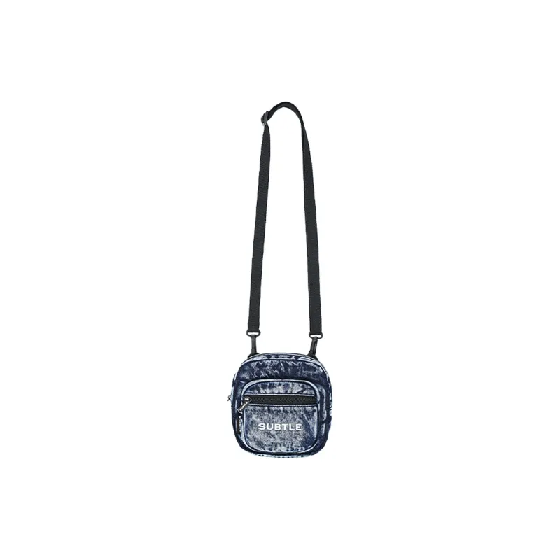 Subtle Cotton Shoulder Bag, Crossbody Bag Unisex Star Cloud Black/Berry Blue-6