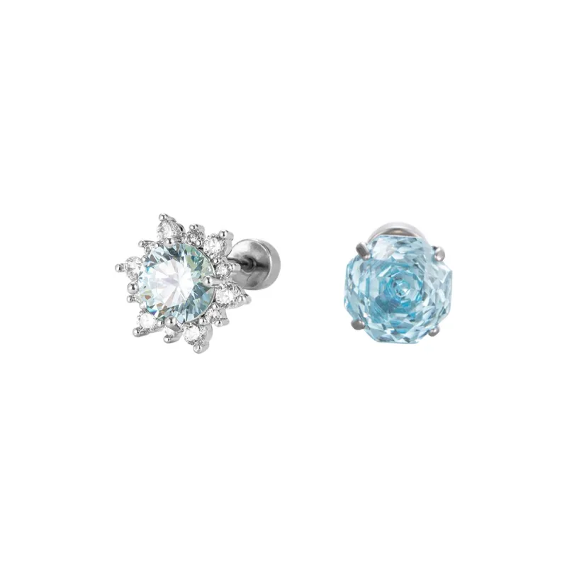 Asia Star Alloy Stud Earrings Women's-0