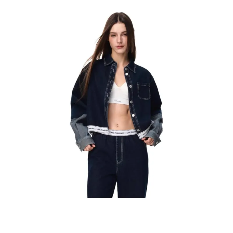 JAC FLEURANT Denim Jacket Women's Blue-2