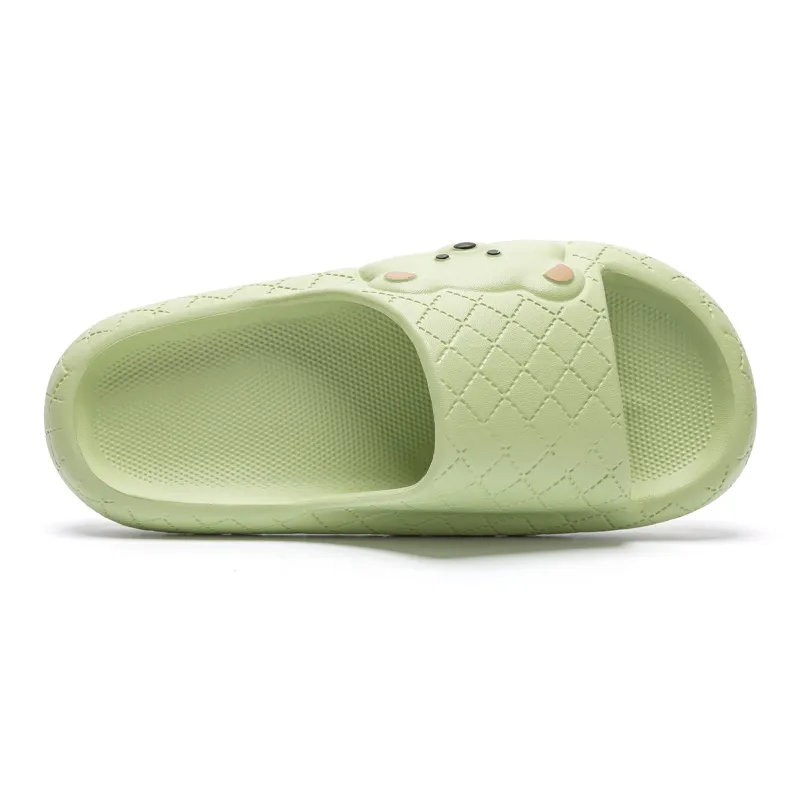 Soft Soft And Cute Round Tip Bear Slippers Summer Home Squashy And Bouncy Feeling Slippers-19