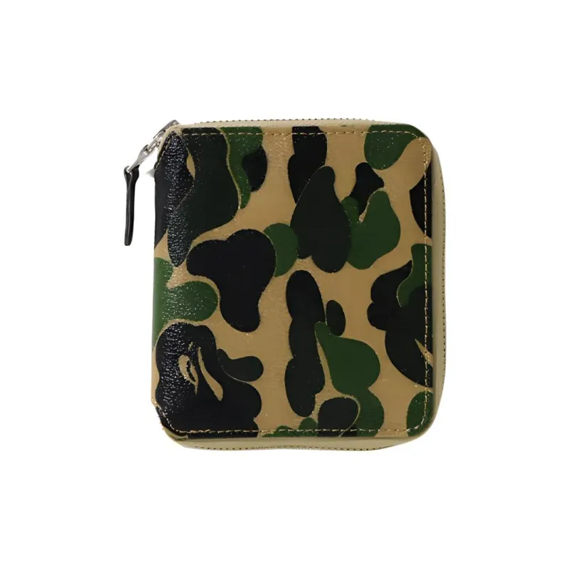 A BATHING APE Cotton Wallet Medium Size Unisex Blue/Green/Pink-3
