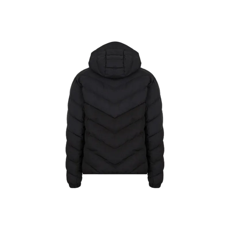 EMPORIO ARMANI FW21 Solid Color Hooded Puffer Jacket Men's Black-1