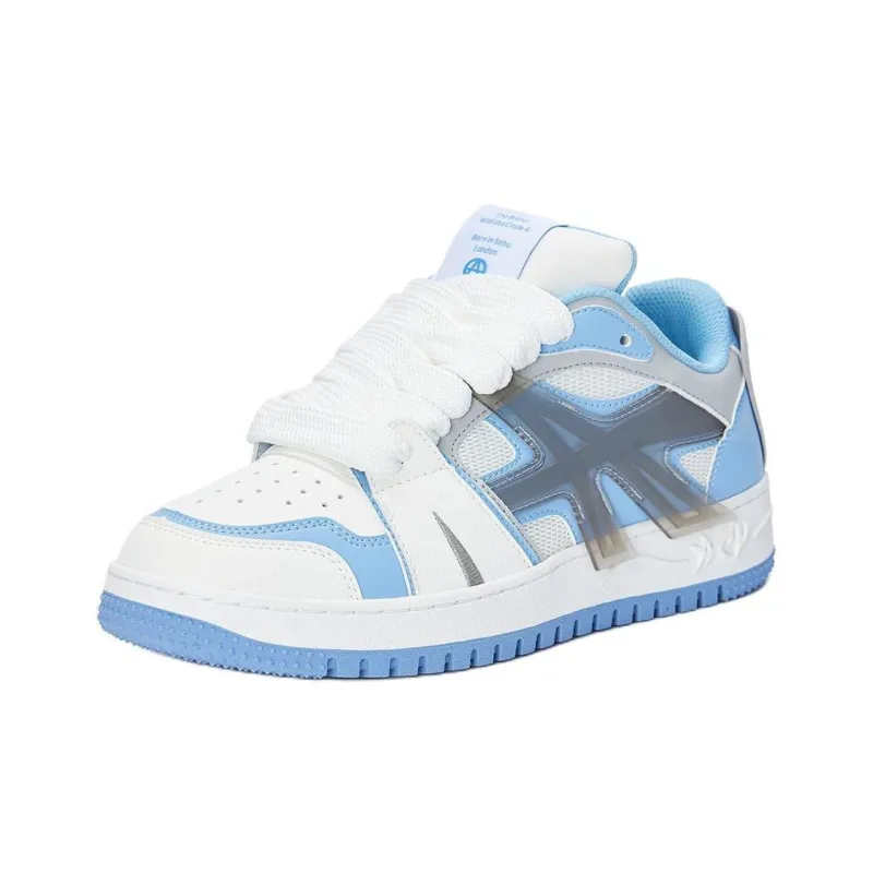 Acupuncture LOLA SNEAK Low-Top Skateboard Shoes Unisex White Blue-1