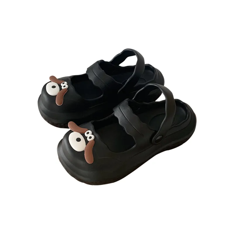 SHIGUDE Women's Slippers Women's, Black-0