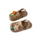 Brown with Japanese Style Small Floral Print