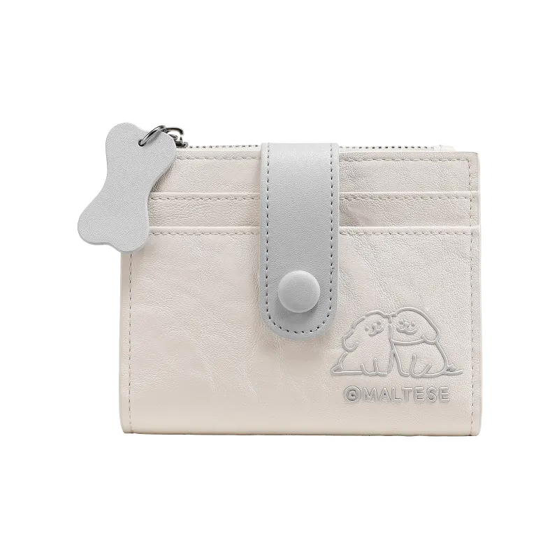 TOUTOU Maltese Collaboration PU Wallet Regular Women's Chocolate Brown-5