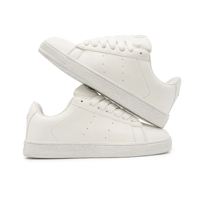 HUANAI Low-Top Skateboard Shoes Unisex Milk White-5