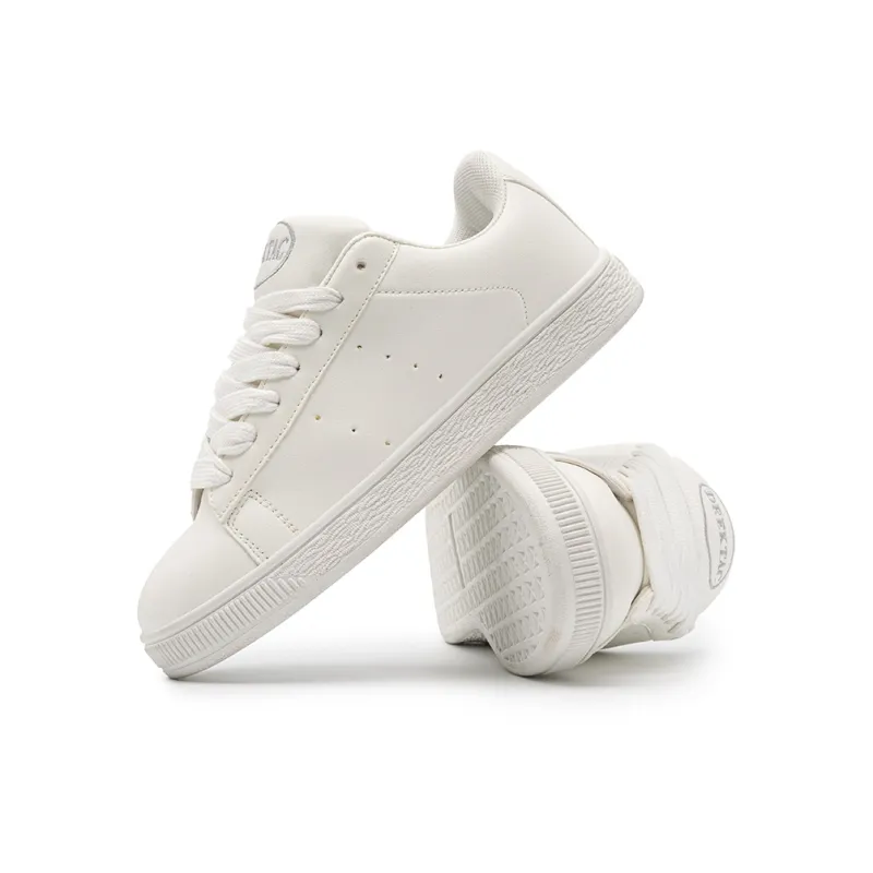 HUANAI Low-Top Skateboard Shoes Unisex Milk White-4