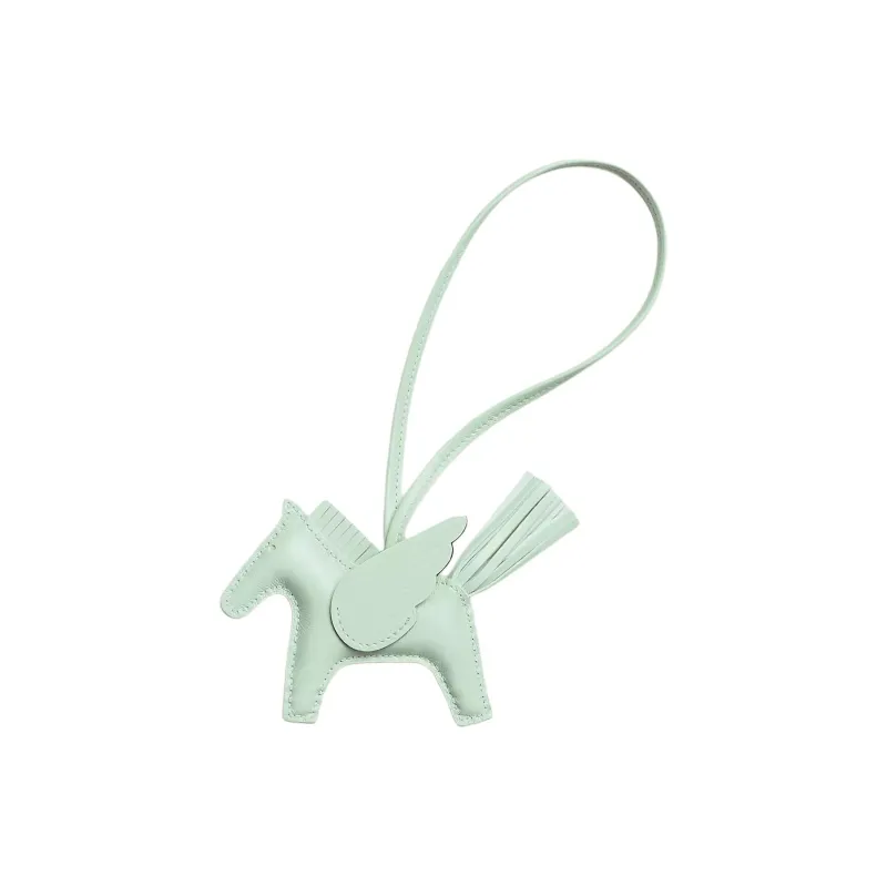 HERMES Rodeo Pegase Milo Lambskin Swift Leather Pendant Bag Accessories Small Size Women's Spicy Mint Green-0