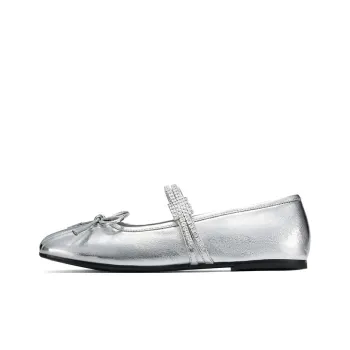 GG CC Flat Mary Jane Shoes Ballet Unlined Shoes 1cm Women's